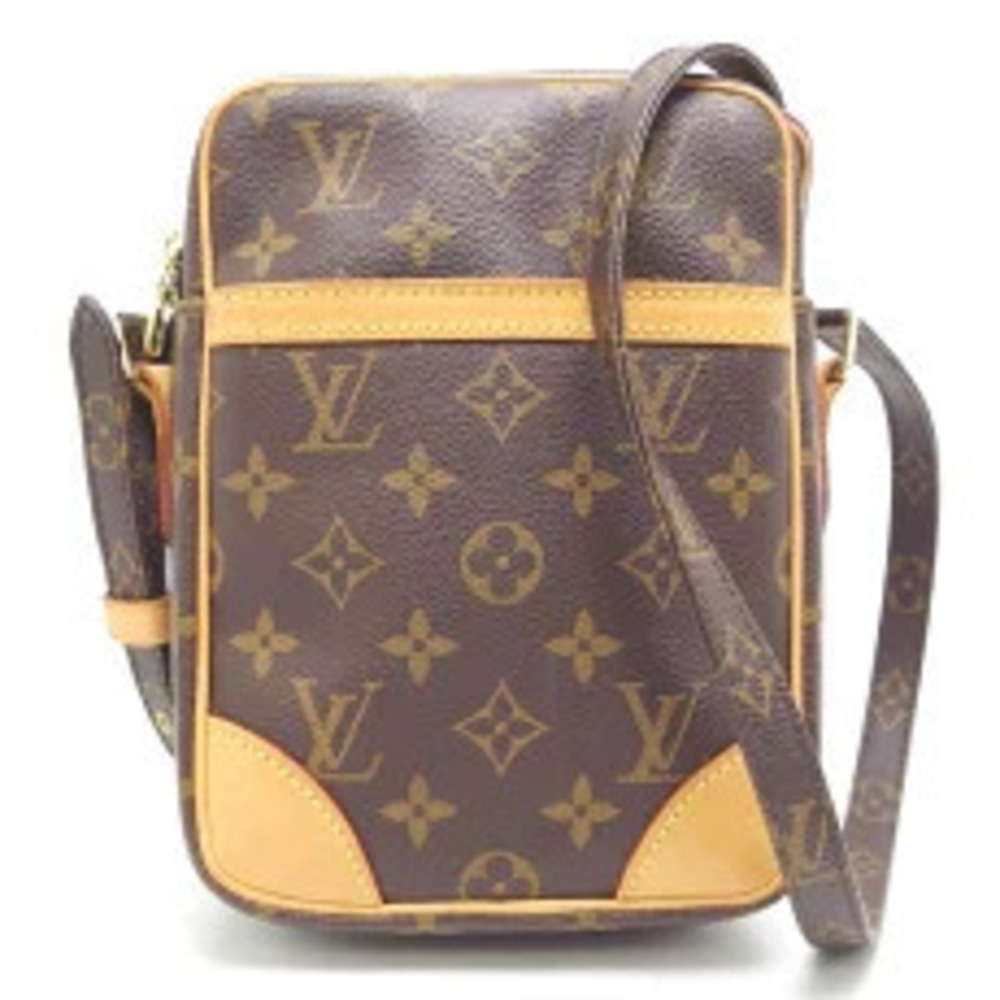 Louis Vuitton Monogram Danube Shoulder Bag Pouch Clutch Canvas Brown